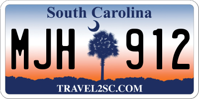 SC license plate MJH912