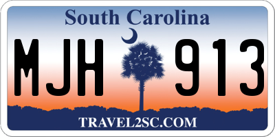 SC license plate MJH913