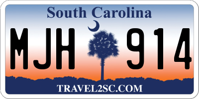 SC license plate MJH914