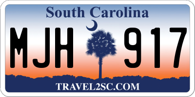 SC license plate MJH917