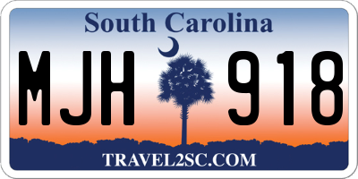 SC license plate MJH918