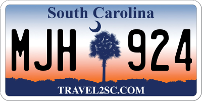SC license plate MJH924