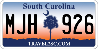SC license plate MJH926