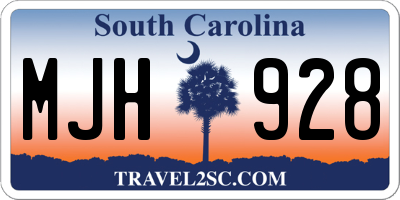 SC license plate MJH928