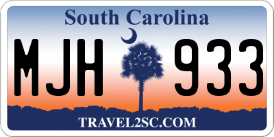 SC license plate MJH933