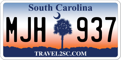 SC license plate MJH937
