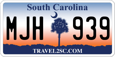 SC license plate MJH939