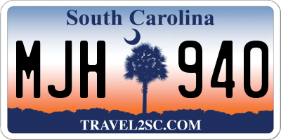 SC license plate MJH940