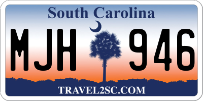 SC license plate MJH946
