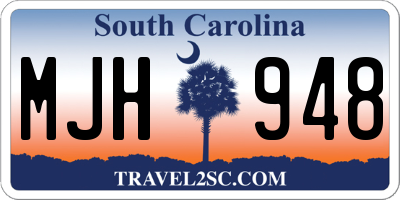 SC license plate MJH948