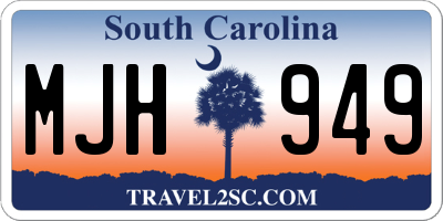 SC license plate MJH949