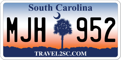SC license plate MJH952