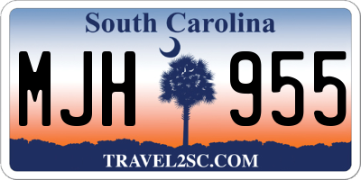 SC license plate MJH955