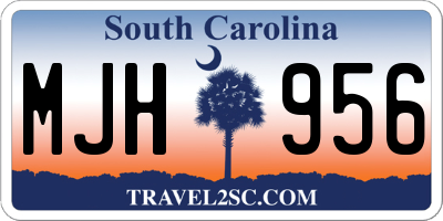 SC license plate MJH956