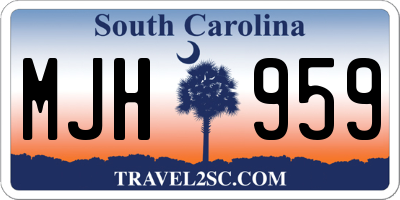 SC license plate MJH959