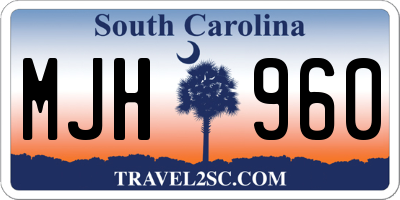 SC license plate MJH960