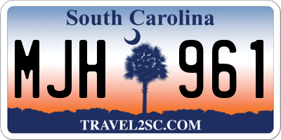 SC license plate MJH961