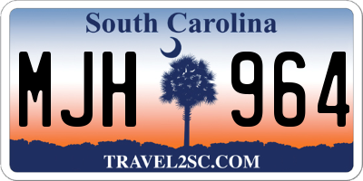 SC license plate MJH964