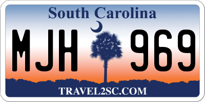 SC license plate MJH969