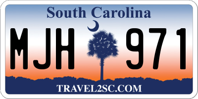 SC license plate MJH971