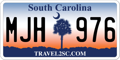 SC license plate MJH976