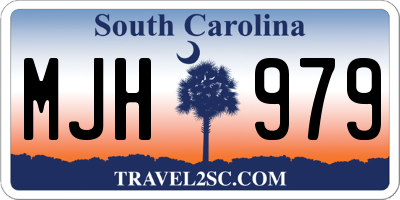 SC license plate MJH979