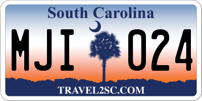 SC license plate MJI024
