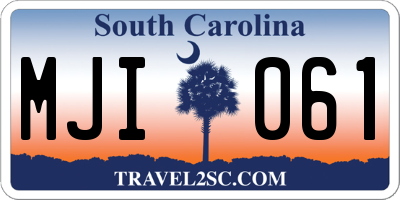 SC license plate MJI061