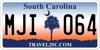SC license plate MJI064