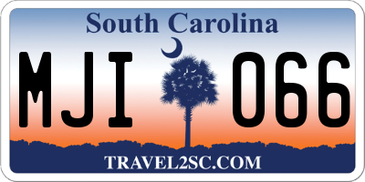 SC license plate MJI066