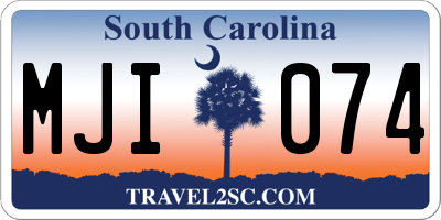 SC license plate MJI074