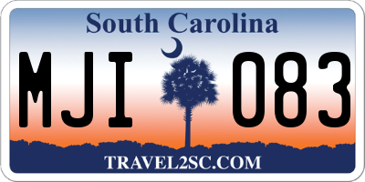 SC license plate MJI083
