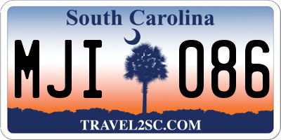 SC license plate MJI086
