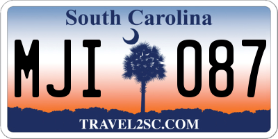 SC license plate MJI087