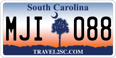 SC license plate MJI088