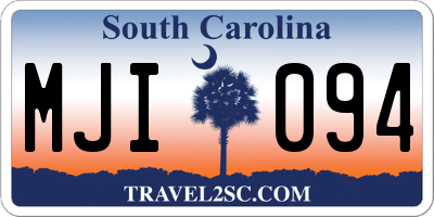 SC license plate MJI094