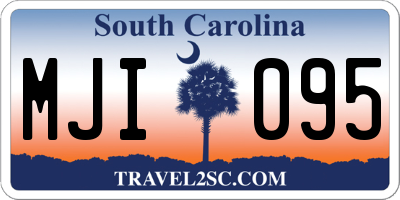 SC license plate MJI095