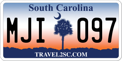 SC license plate MJI097