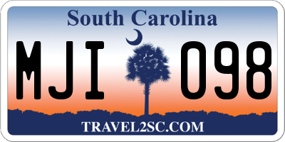 SC license plate MJI098