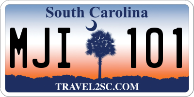 SC license plate MJI101
