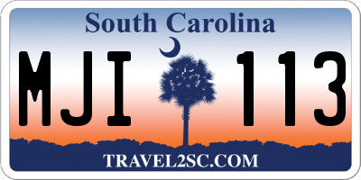 SC license plate MJI113