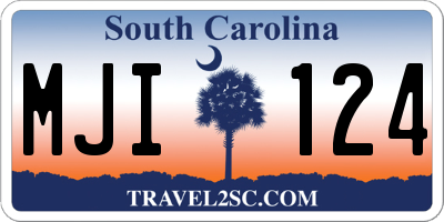 SC license plate MJI124