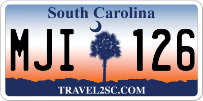 SC license plate MJI126