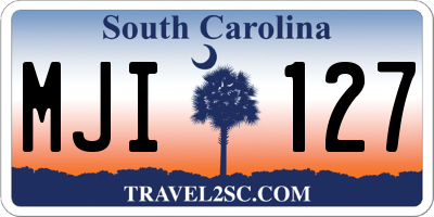 SC license plate MJI127