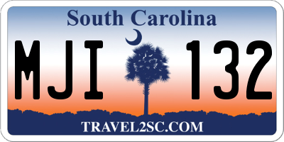 SC license plate MJI132