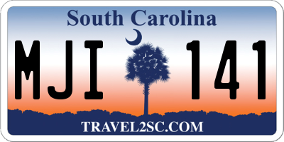 SC license plate MJI141