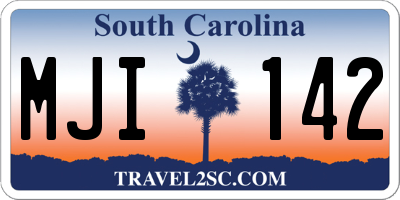 SC license plate MJI142