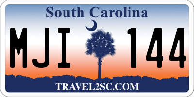SC license plate MJI144