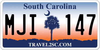 SC license plate MJI147