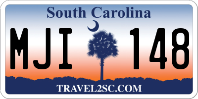 SC license plate MJI148